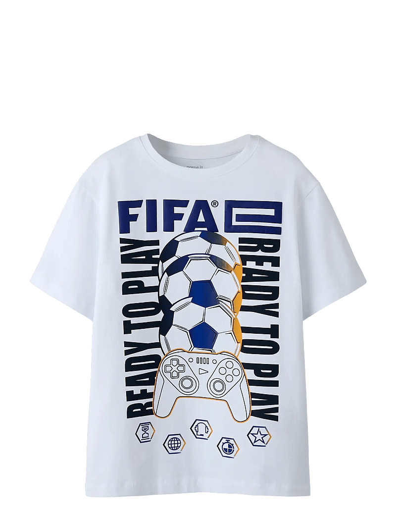 name it - NKMASEKEL FIFAE SS NREG TOP BOX VDE - kurzärmelige - bright white - 0