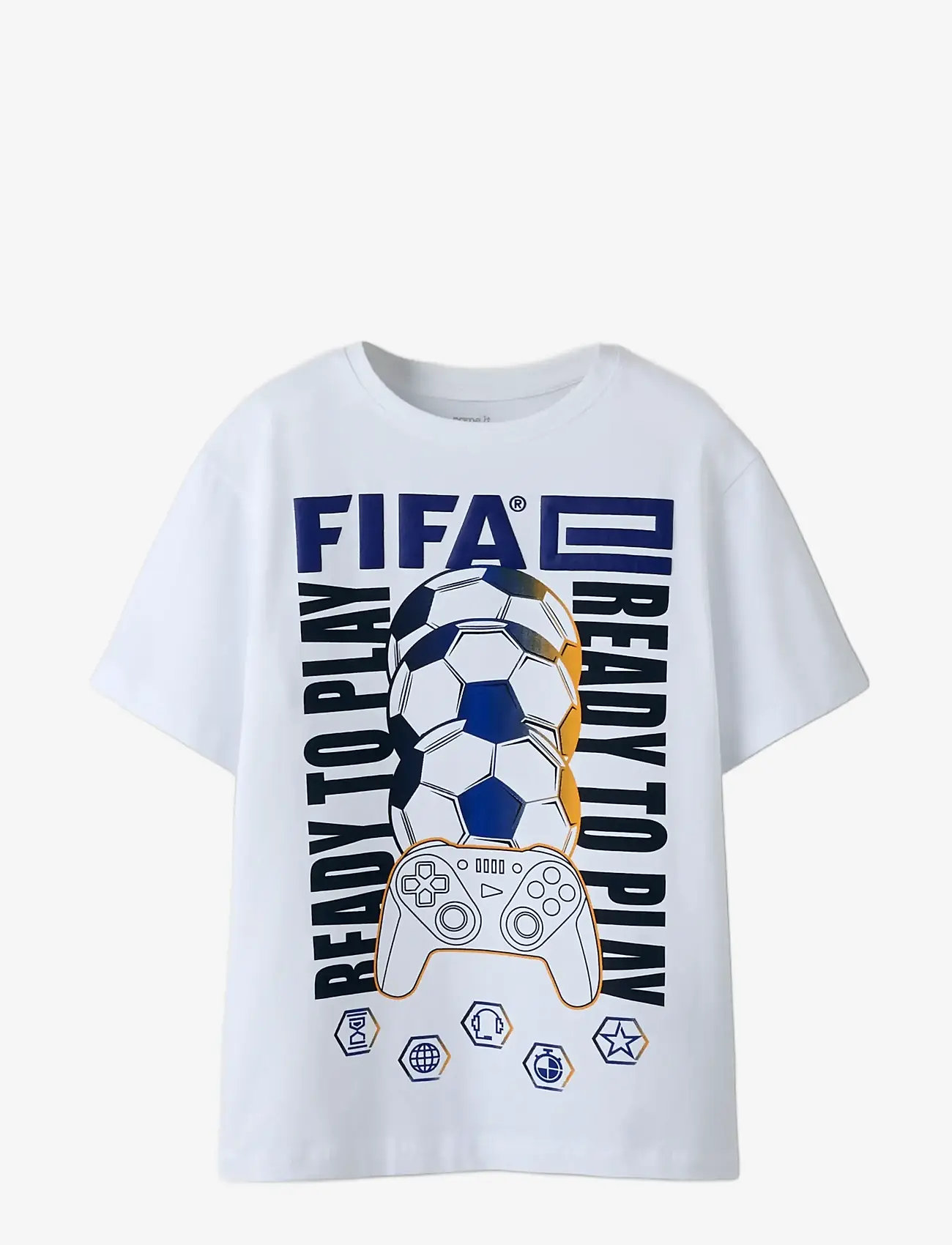 name it - NKMASEKEL FIFAE SS NREG TOP BOX VDE - kortærmede t-shirts - bright white - 2