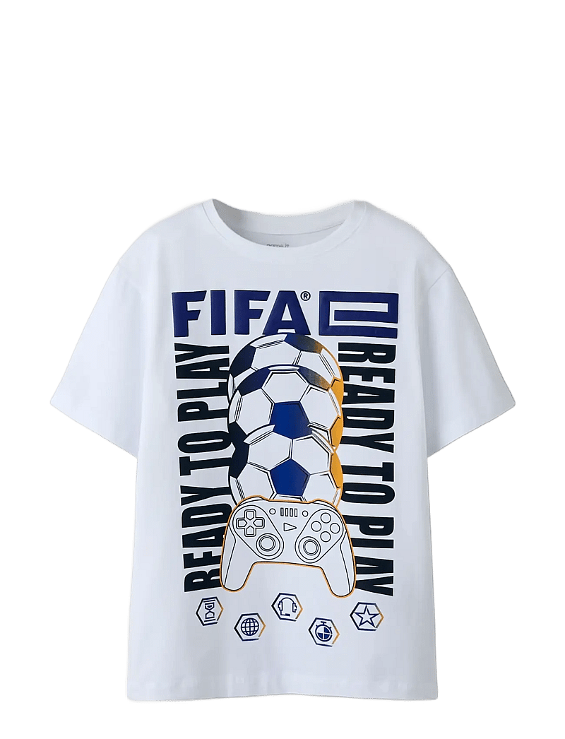 name it - NKMASEKEL FIFAE SS NREG TOP BOX VDE - kurzärmelige - bright white - 2