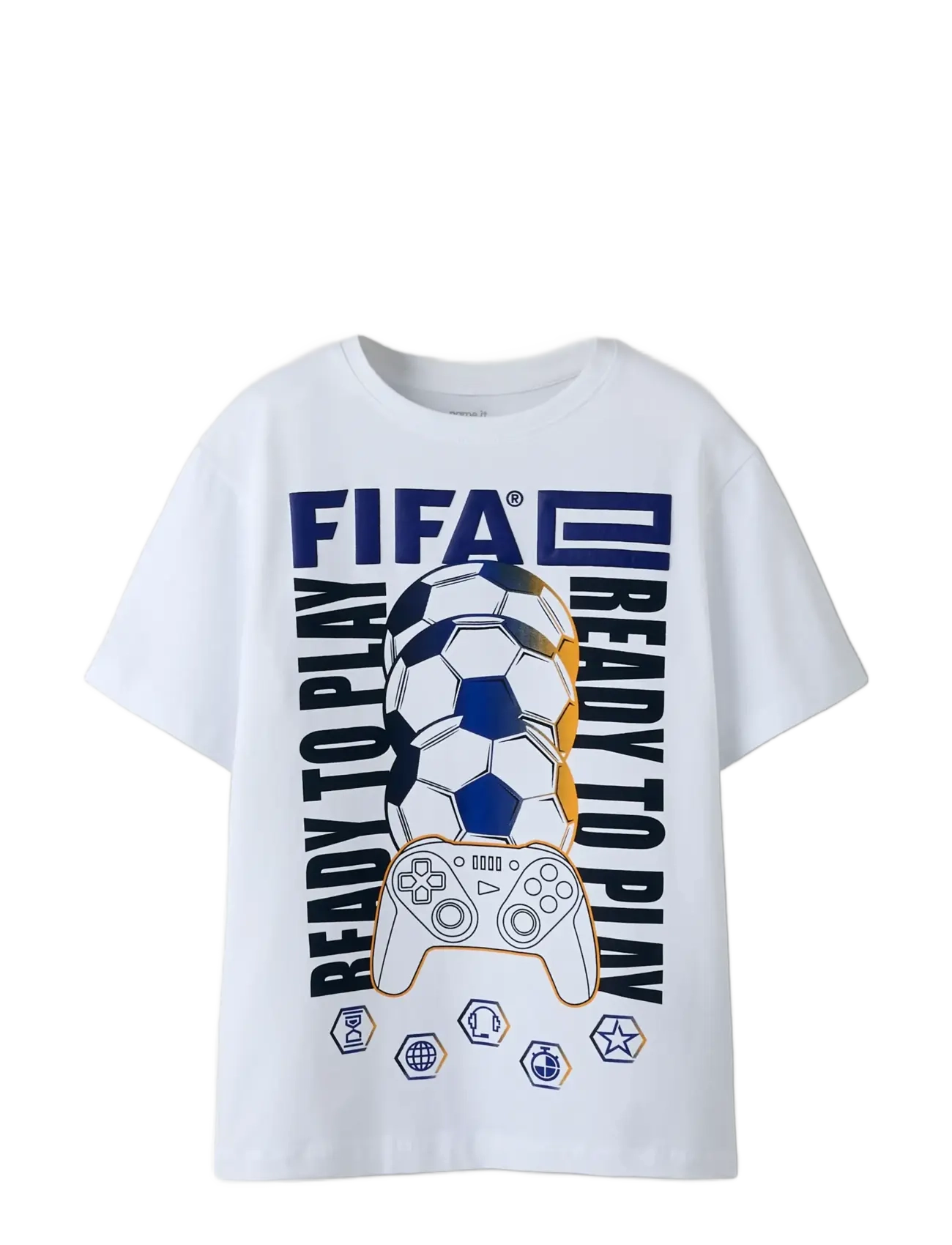name it - NKMASEKEL FIFAE SS NREG TOP BOX VDE - kortermede t-skjorter - bright white - 2