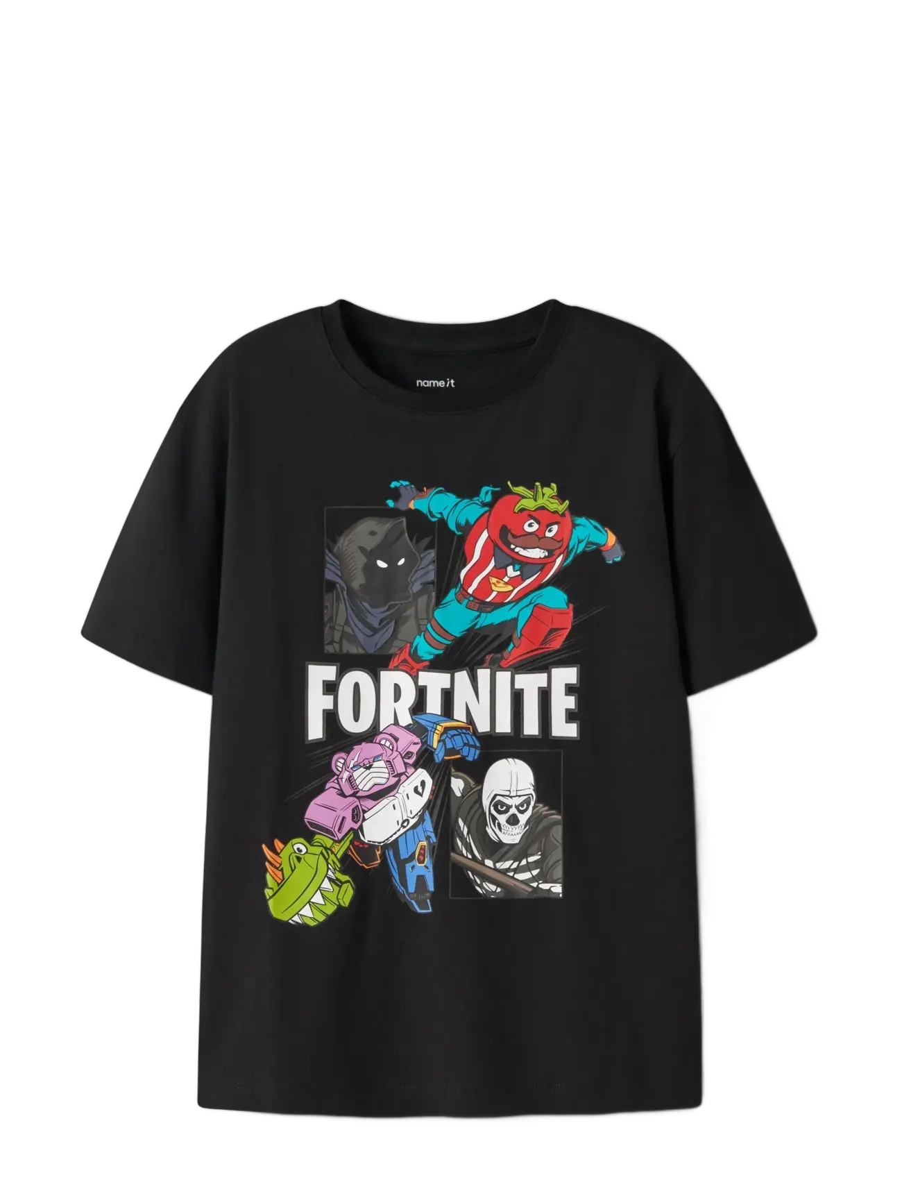 name it - NKMAMBROSE FORTNITE SS NREG TOP BFU - kortærmede t-shirts - black - 2