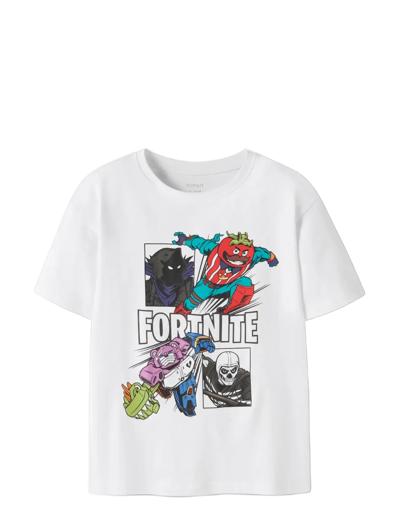 name it - NKMAMBROSE FORTNITE SS NREG TOP BFU - kurzärmelige - bright white - 2