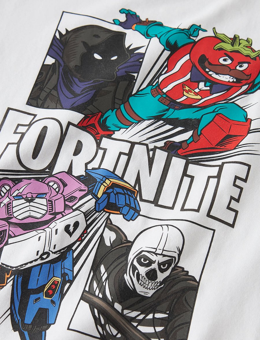 name it - NKMAMBROSE FORTNITE SS NREG TOP BFU - kurzärmelige - bright white - 5