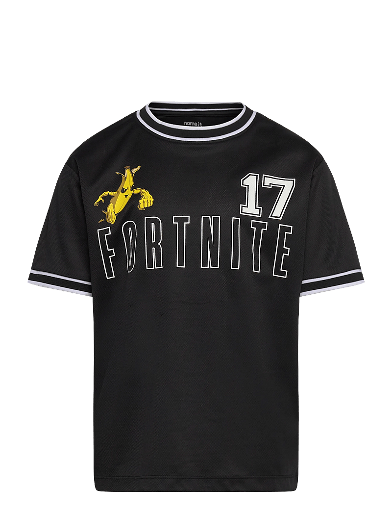 name it - NKMALISHER FORTNITE SS NREG POLY TOP BFU - sportstoppe - black - 0