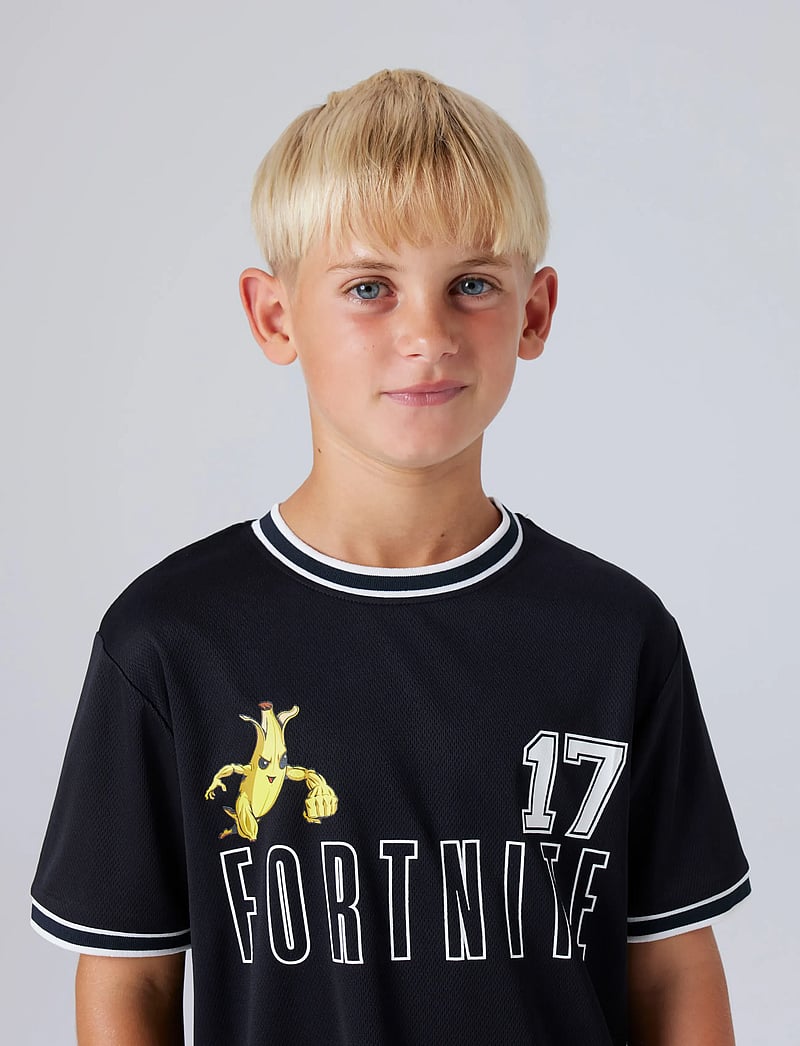 name it - NKMALISHER FORTNITE SS NREG POLY TOP BFU - sportstoppe - black - 4