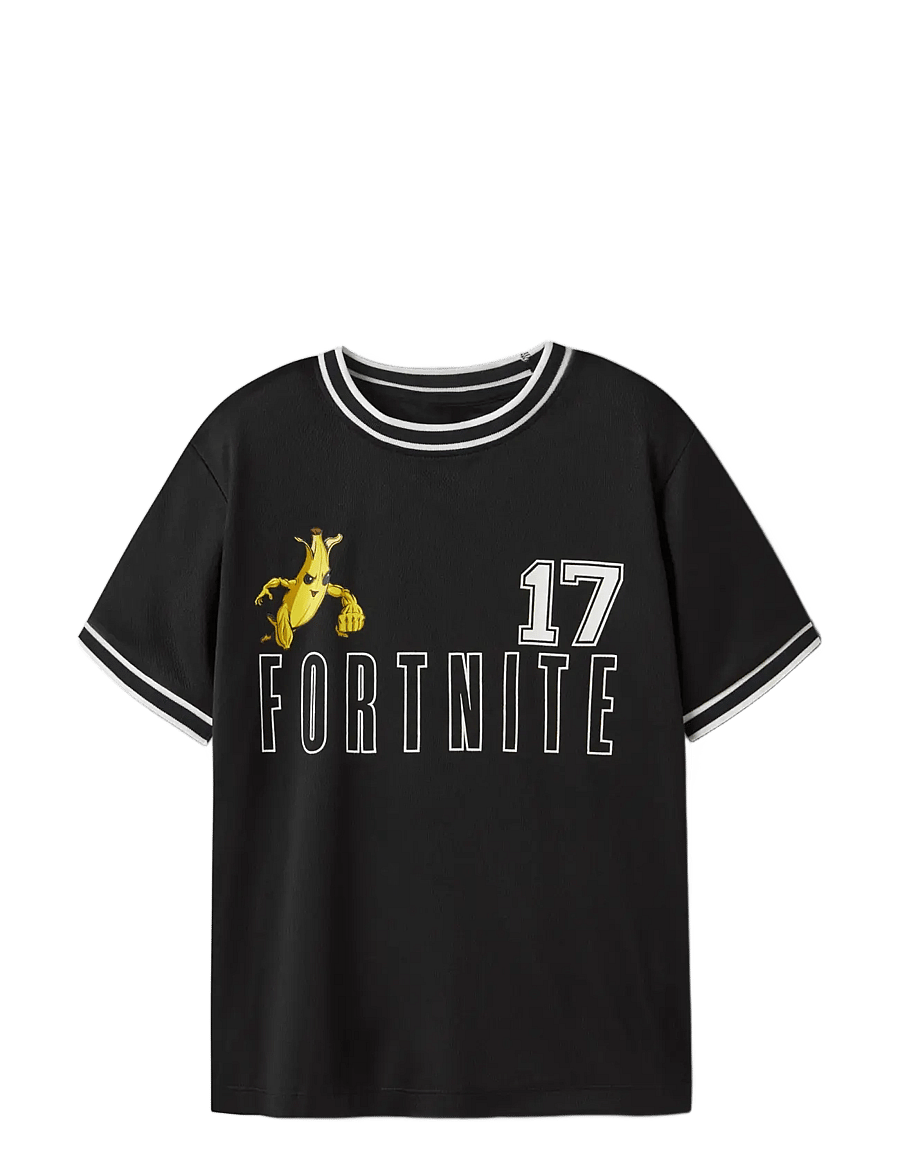 name it - NKMALISHER FORTNITE SS NREG POLY TOP BFU - sportoberteile - black - 2