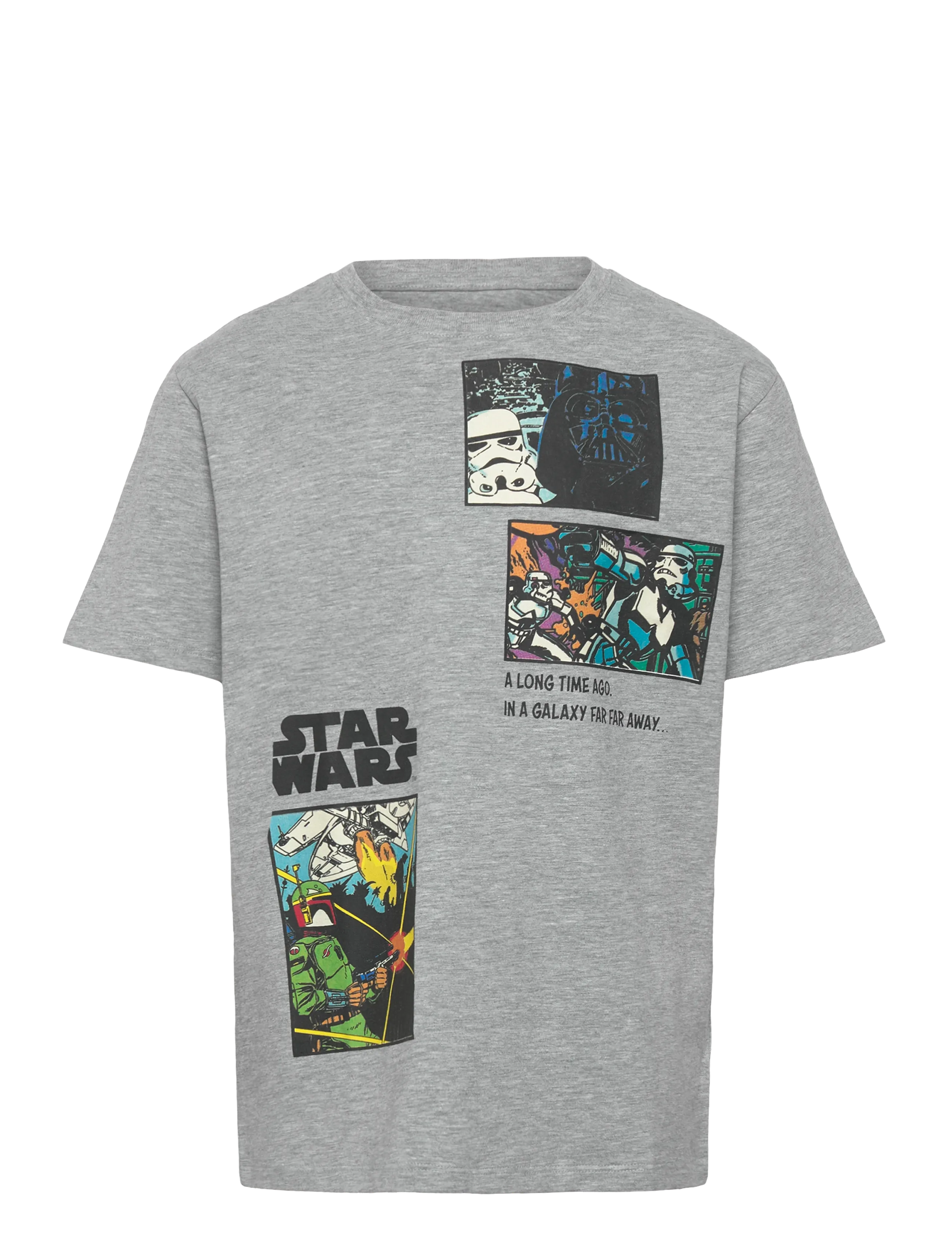 name it NKMMYLLE STARWARS SS NREG TOPBOX BFU - Kläder - GREY MELANGE / grey