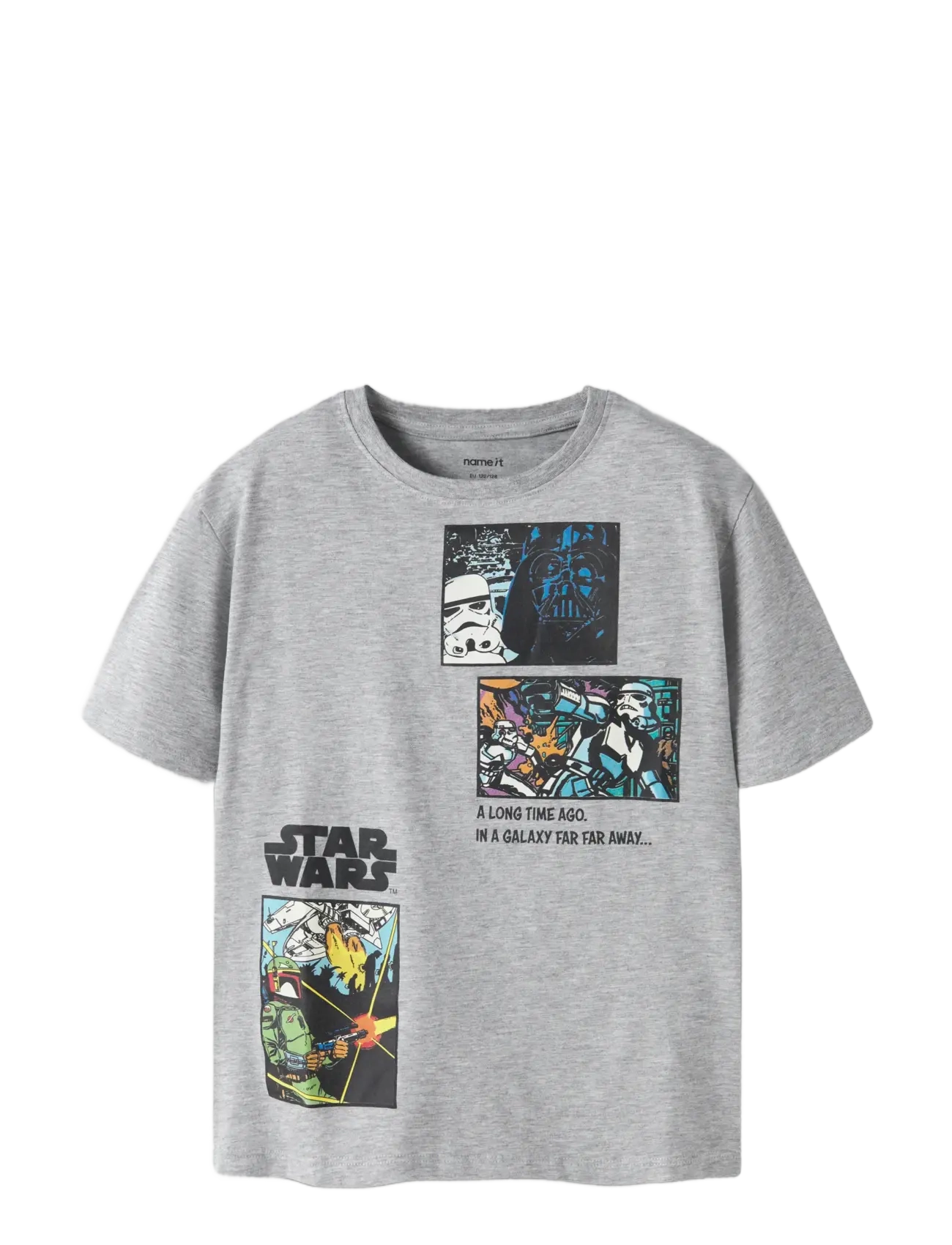 name it - NKMMYLLE STARWARS SS NREG TOPBOX BFU - short-sleeved t-shirts - grey melange - 2