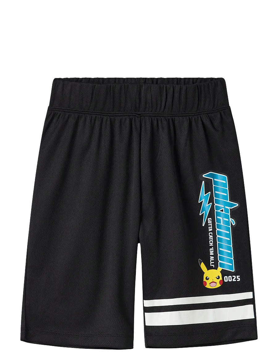 name it - NKMMILE POKEMON NREG LONG PO SHORTS SKY - sport-shorts - black - 0