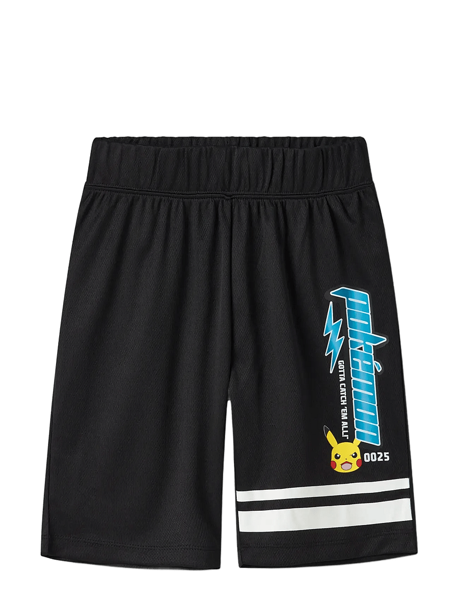 name it - NKMMILE POKEMON NREG LONG PO SHORTS SKY - sport-shorts - black - 2