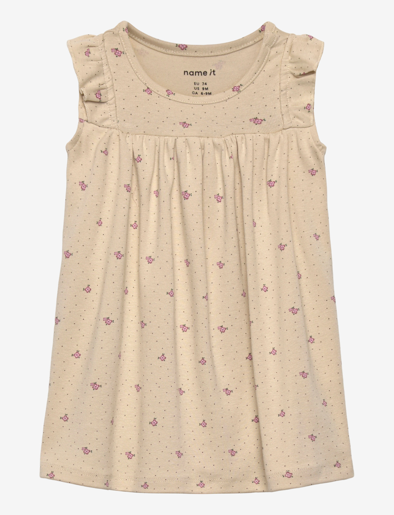 name it - NBFHITTA CAPSL BODYDRESS - lühikeste varrukatega - almond milk - 0