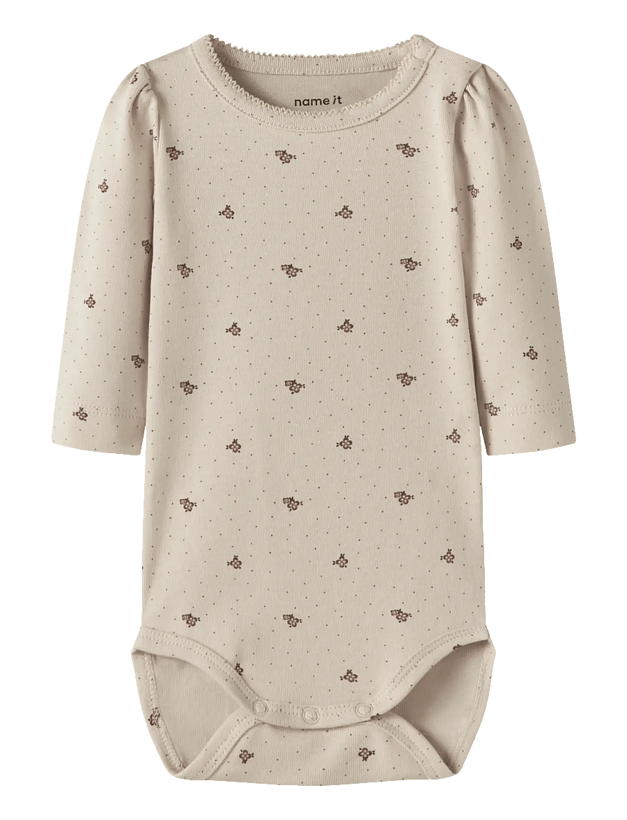 name it - NBFHITTA LS BODY - langærmede heldragter - almond milk - 0