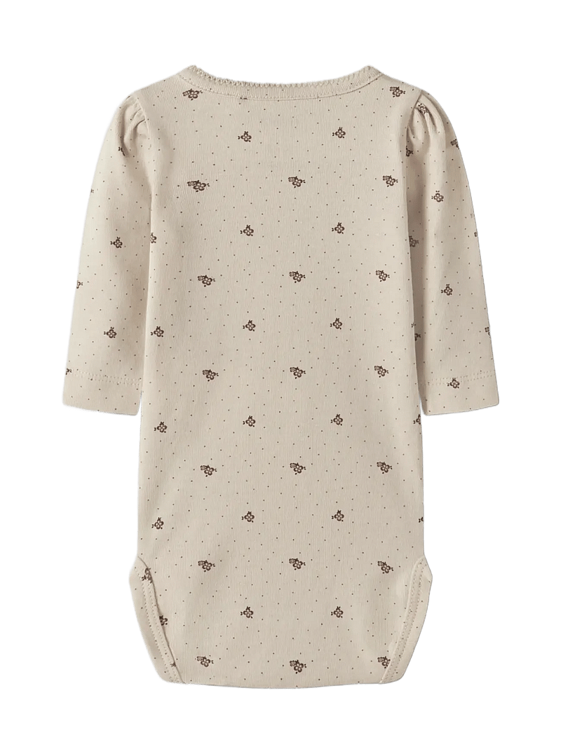 name it - NBFHITTA LS BODY - langærmede heldragter - almond milk - 1