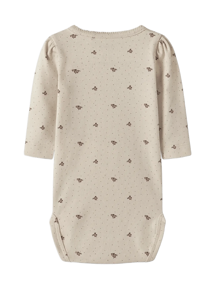 name it - NBFHITTA LS BODY - langærmede heldragter - almond milk - 1