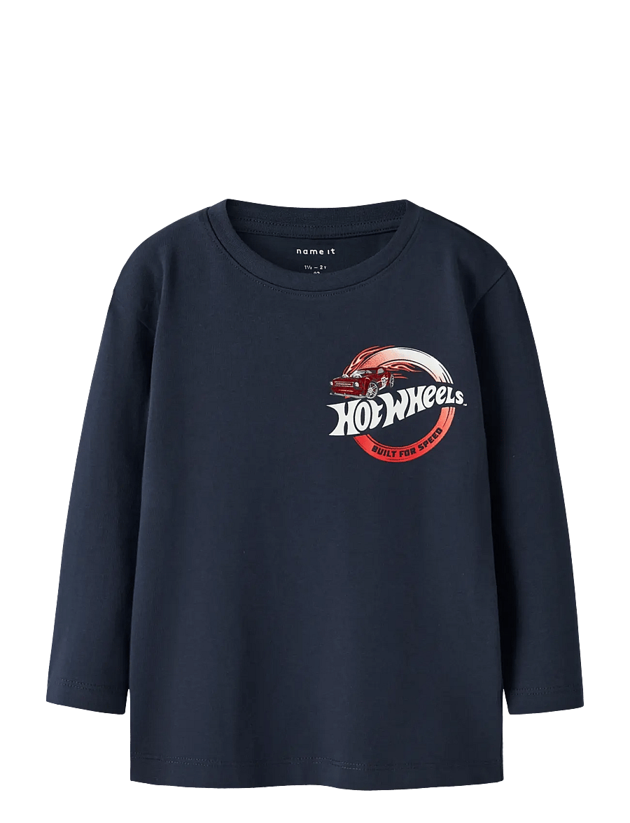name it - NMMATREUS HOTWHEELS NREG LS TOP SKY - långärmade t-shirts - navy blazer - 1