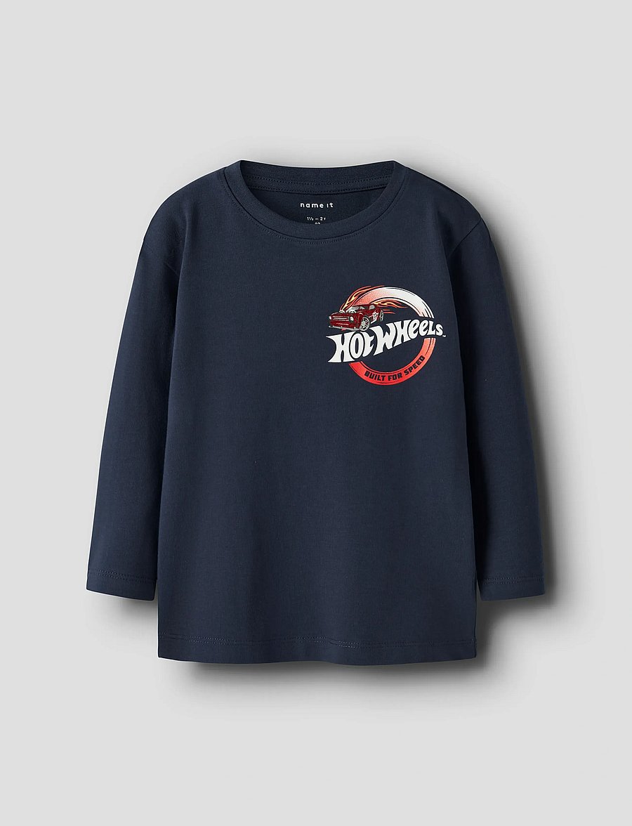 name it - NMMATREUS HOTWHEELS NREG LS TOP SKY - långärmade t-shirts - navy blazer - 0