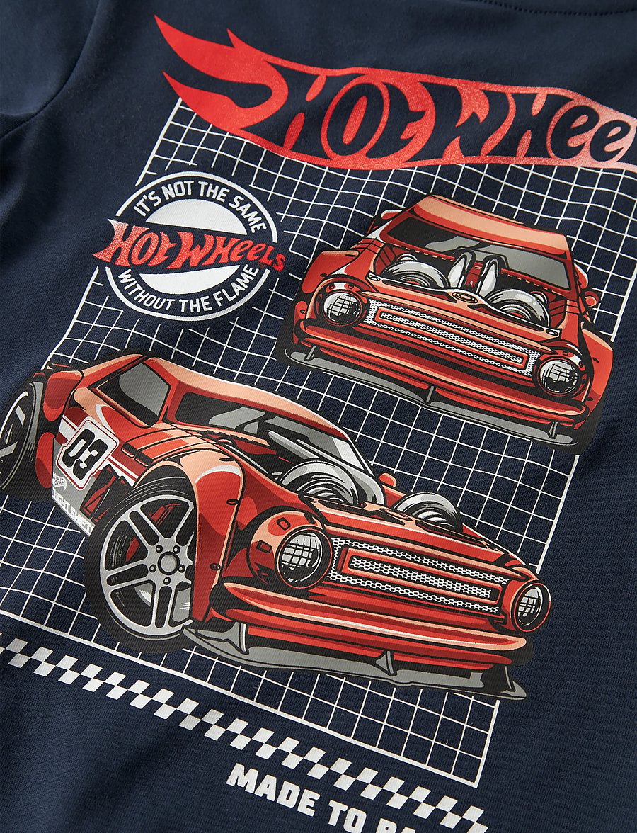 name it - NMMATREUS HOTWHEELS NREG LS TOP SKY - långärmade t-shirts - navy blazer - 3