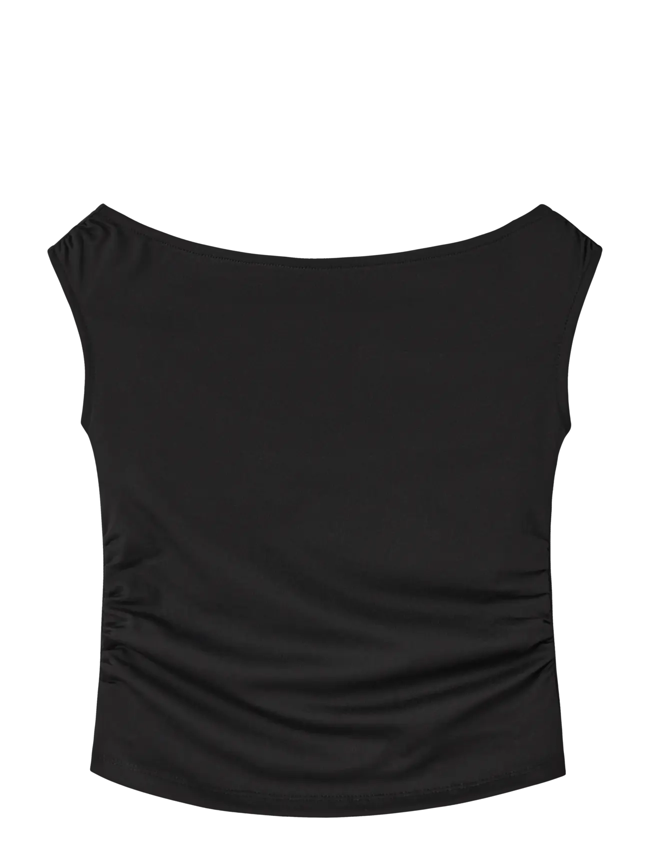 name it Nkfhelgu Slim Sh Tank Top, Børn, Slim Fit Rynket Kortærmet Top, Sort, Str: 116