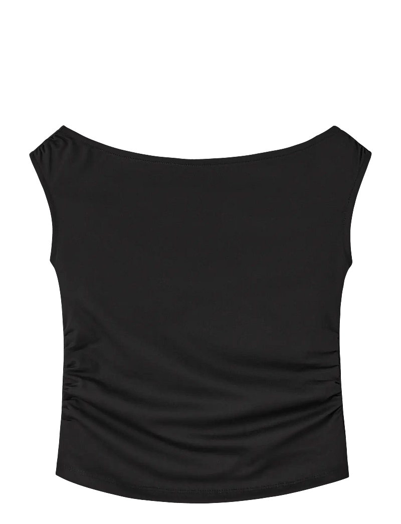 name it - NKFHELGU SLIM SH TANK TOP - Ærmeløs undertrøje - black - 0