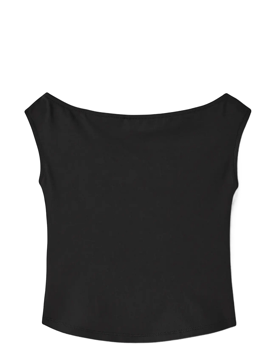 name it - NKFHELGU SLIM SH TANK TOP - tanktops - black - 1