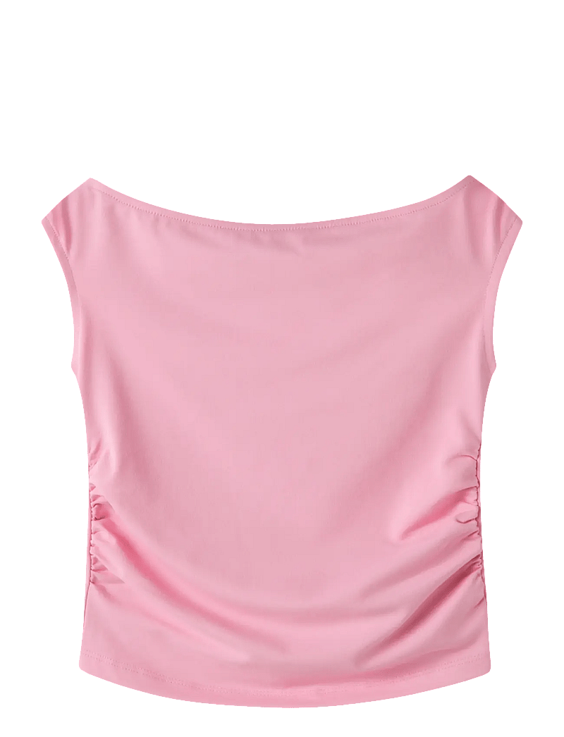 name it - NKFHELGU SLIM SH TANK TOP - palaidinukės be rankovių - pink drink - 0