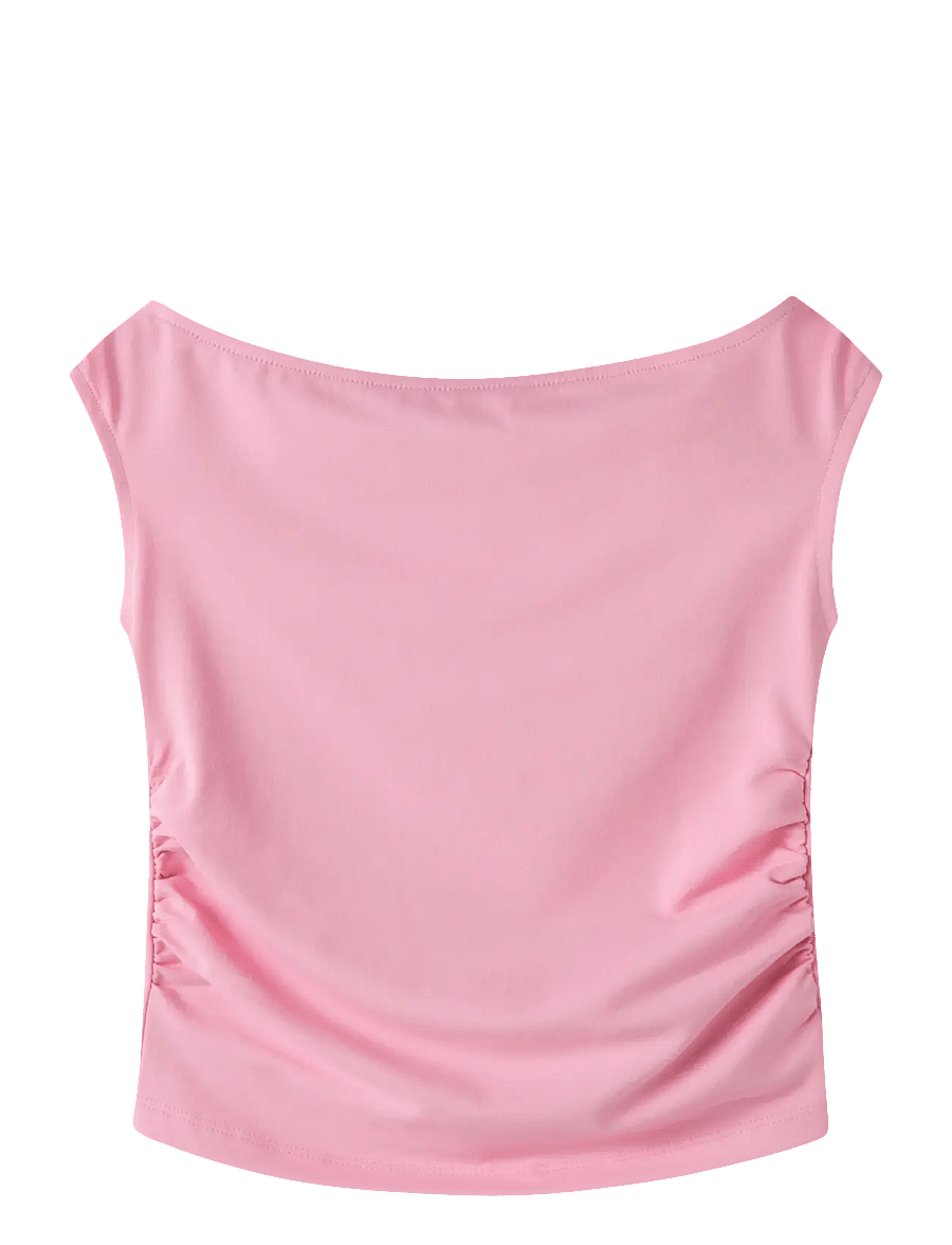 name it - NKFHELGU SLIM SH TANK TOP - tanktops - pink drink - 0