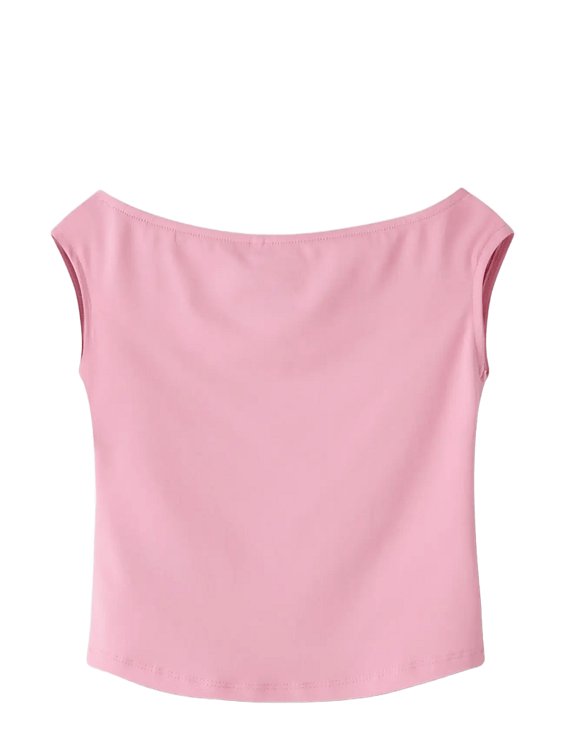name it - NKFHELGU SLIM SH TANK TOP - palaidinukės be rankovių - pink drink - 1