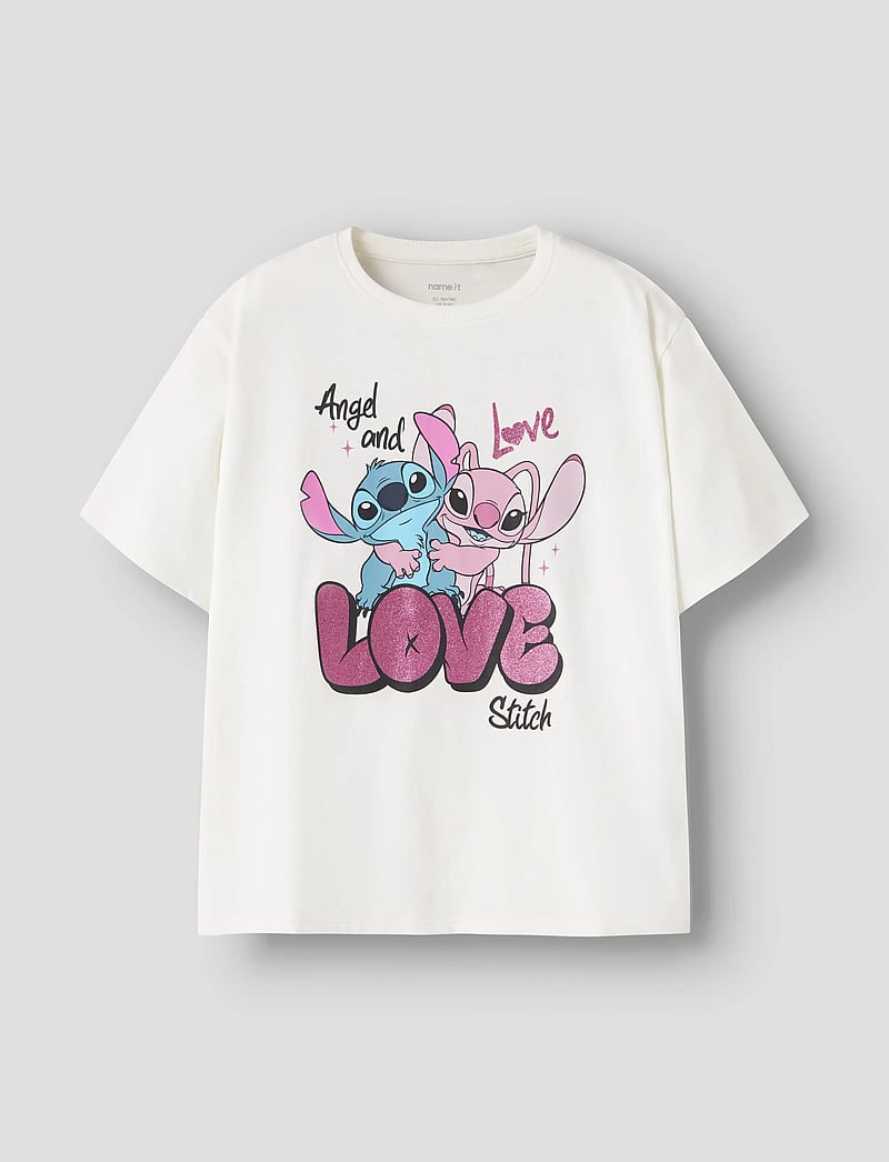 name it - NKFDYMIR STITCH SS NREG TOP BOX NOOS WDI - kortærmede t-shirts - cloud dancer - 0