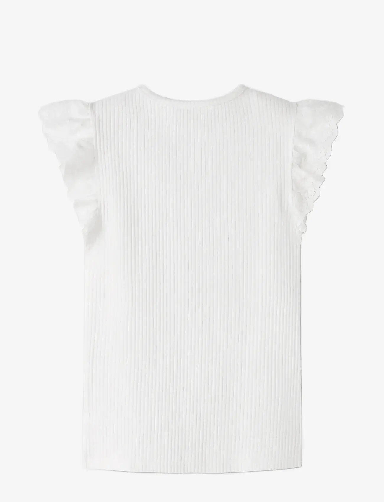 name it - NKFHAVELLE CAP SL TOP - lühikeste varrukatega t-särgid - bright white - 1