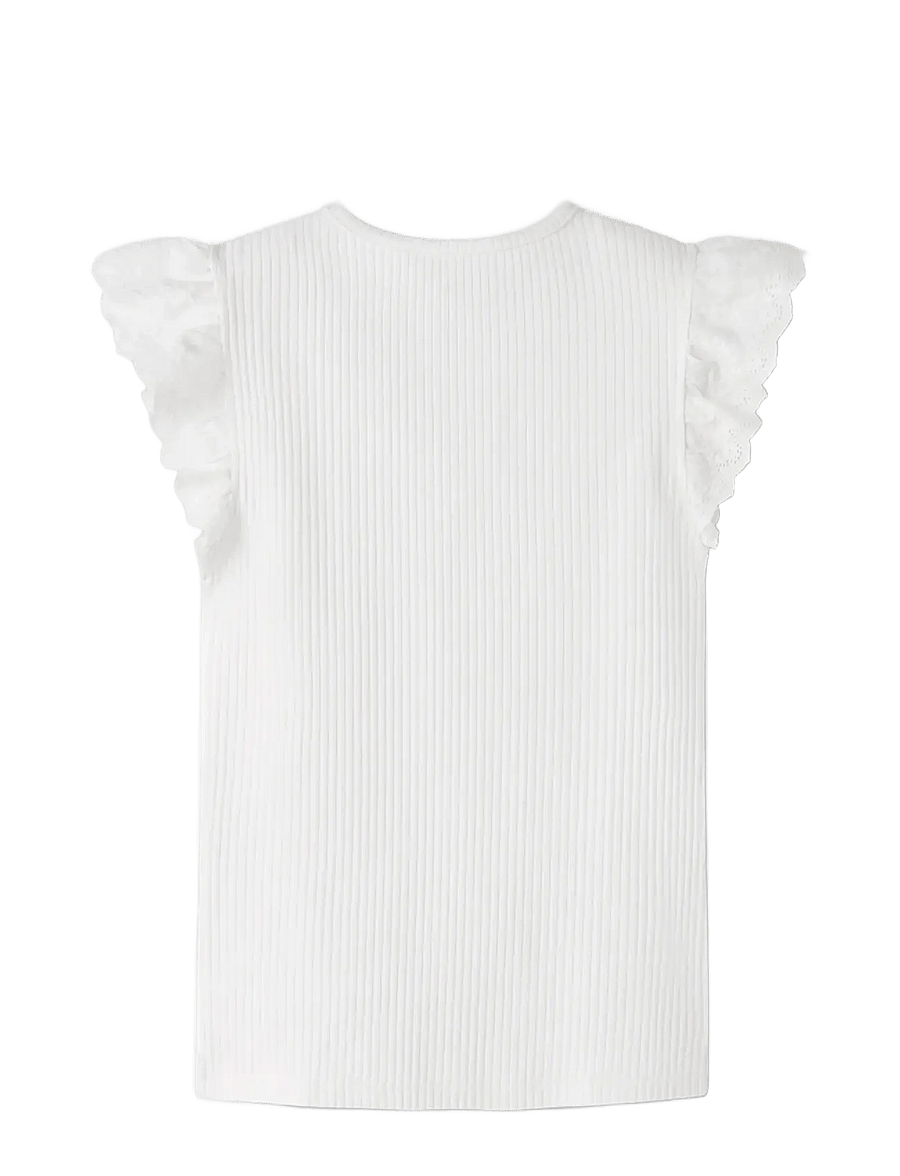 name it - NKFHAVELLE CAP SL TOP - kortärmade t-shirts - bright white - 1