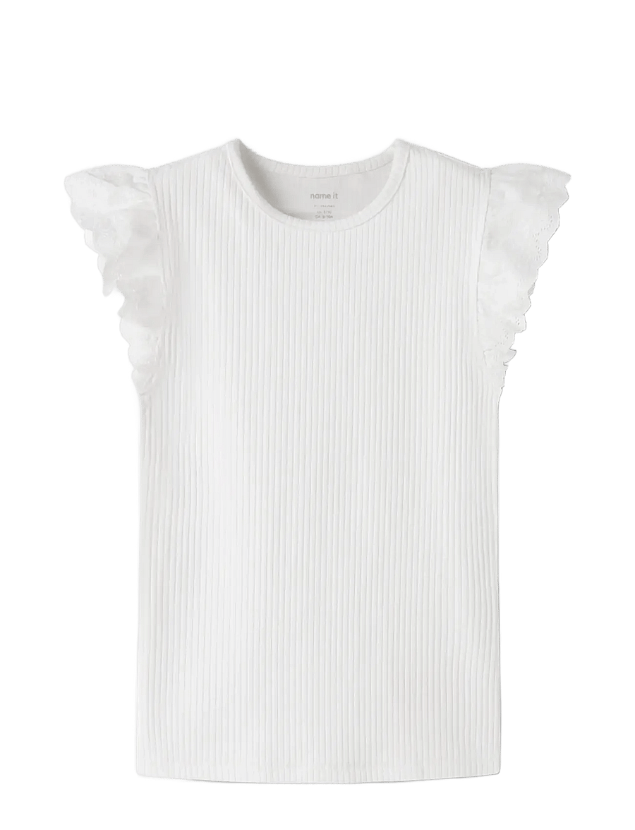 name it - NKFHAVELLE CAP SL TOP - kortärmade t-shirts - bright white - 2