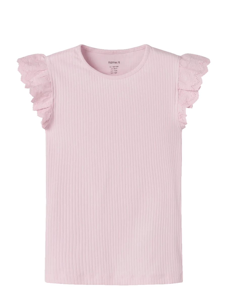 name it - NKFHAVELLE CAP SL TOP - kurzärmelige - cradle pink - 0