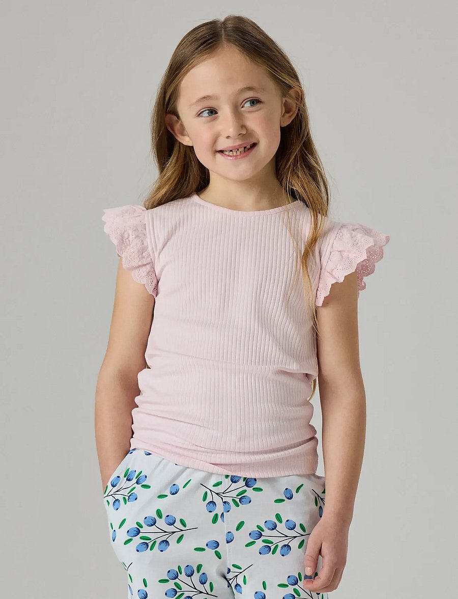 name it - NKFHAVELLE CAP SL TOP - kurzärmelige - cradle pink - 4