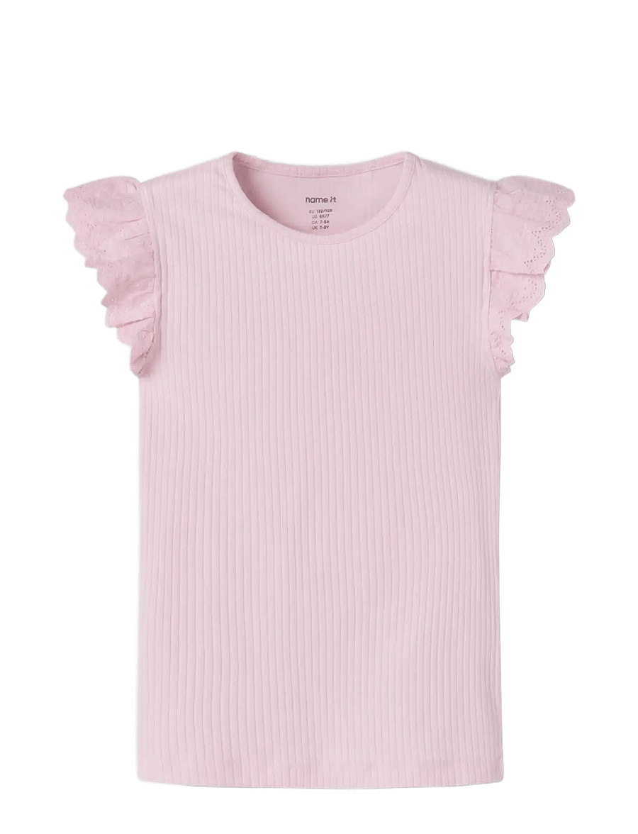 name it - NKFHAVELLE CAP SL TOP - kurzärmelige - cradle pink - 2