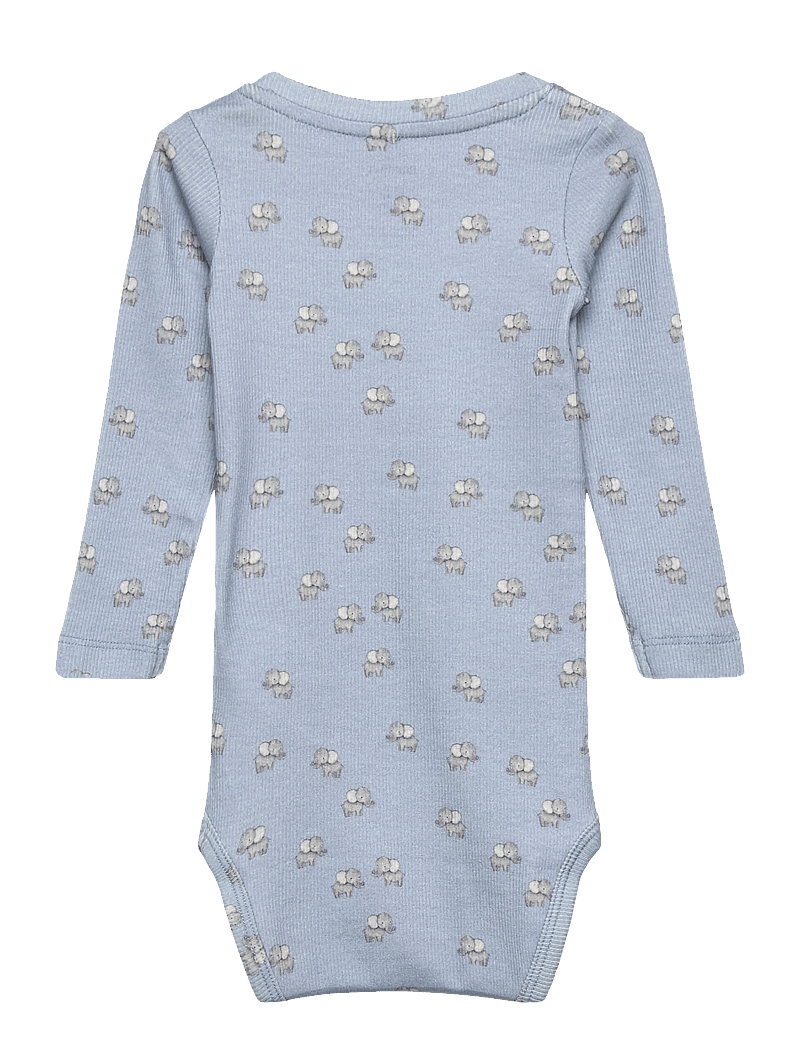 name it - NBMHOBIT LS BODY BOX - langærmede bodyer - blue fog - 1