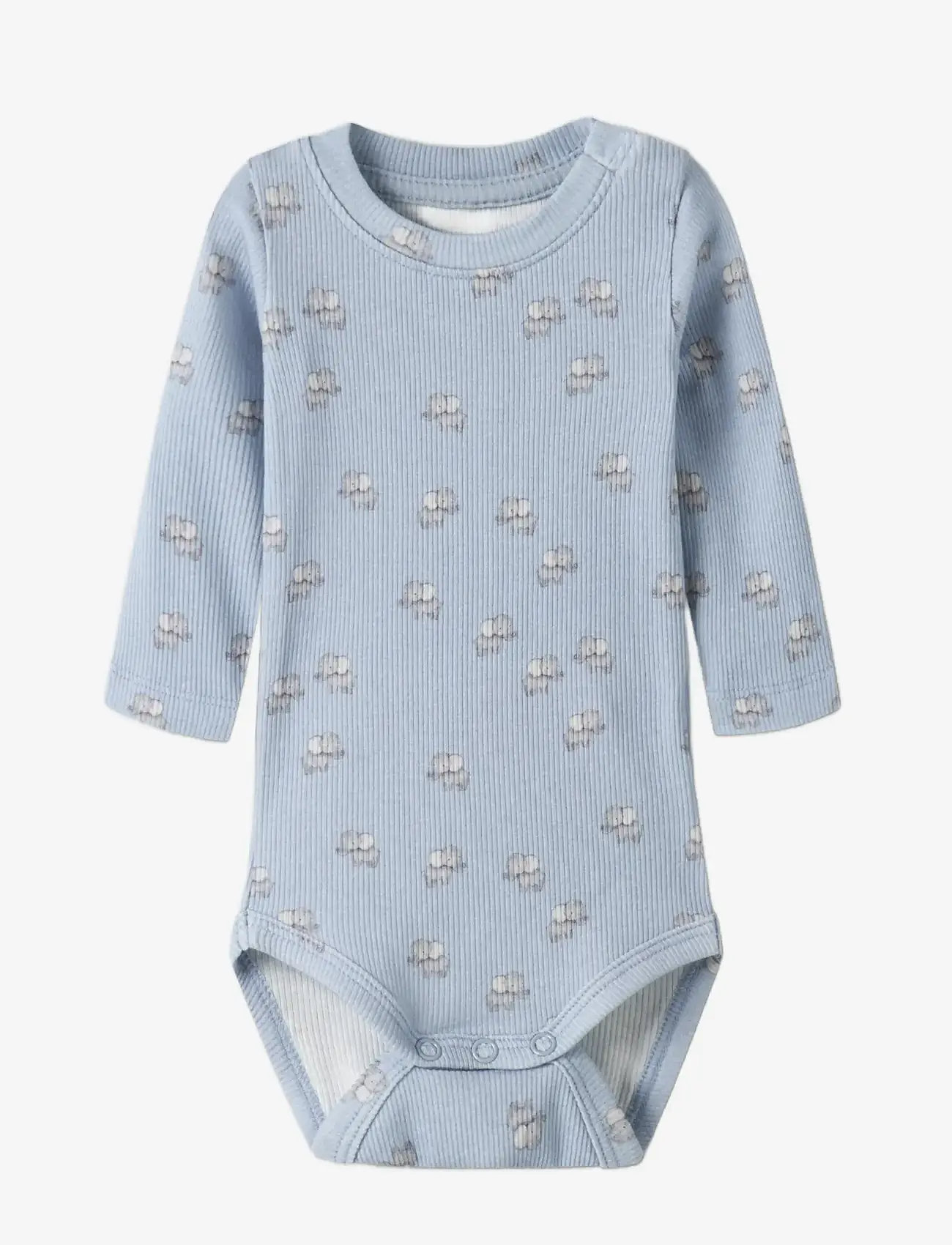 name it - NBMHOBIT LS BODY BOX - langærmede - blue fog - 2