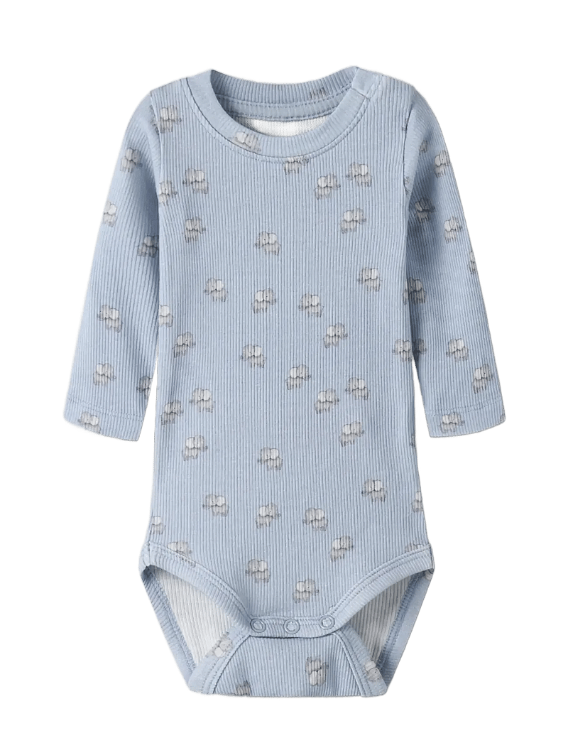 name it - NBMHOBIT LS BODY BOX - langærmede bodyer - blue fog - 2
