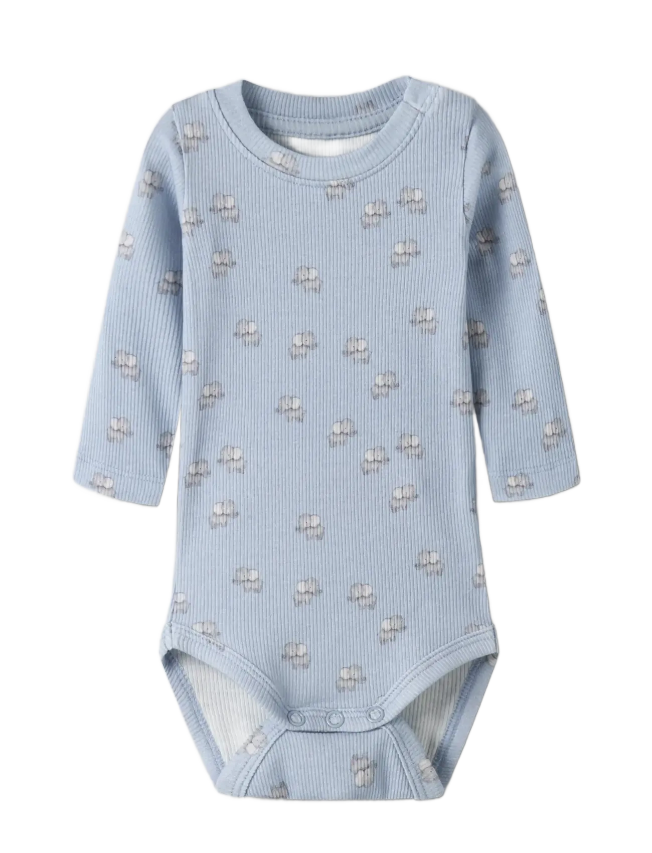 name it - NBMHOBIT LS BODY BOX - rāpulīši ar garām piedurknēm - blue fog - 2
