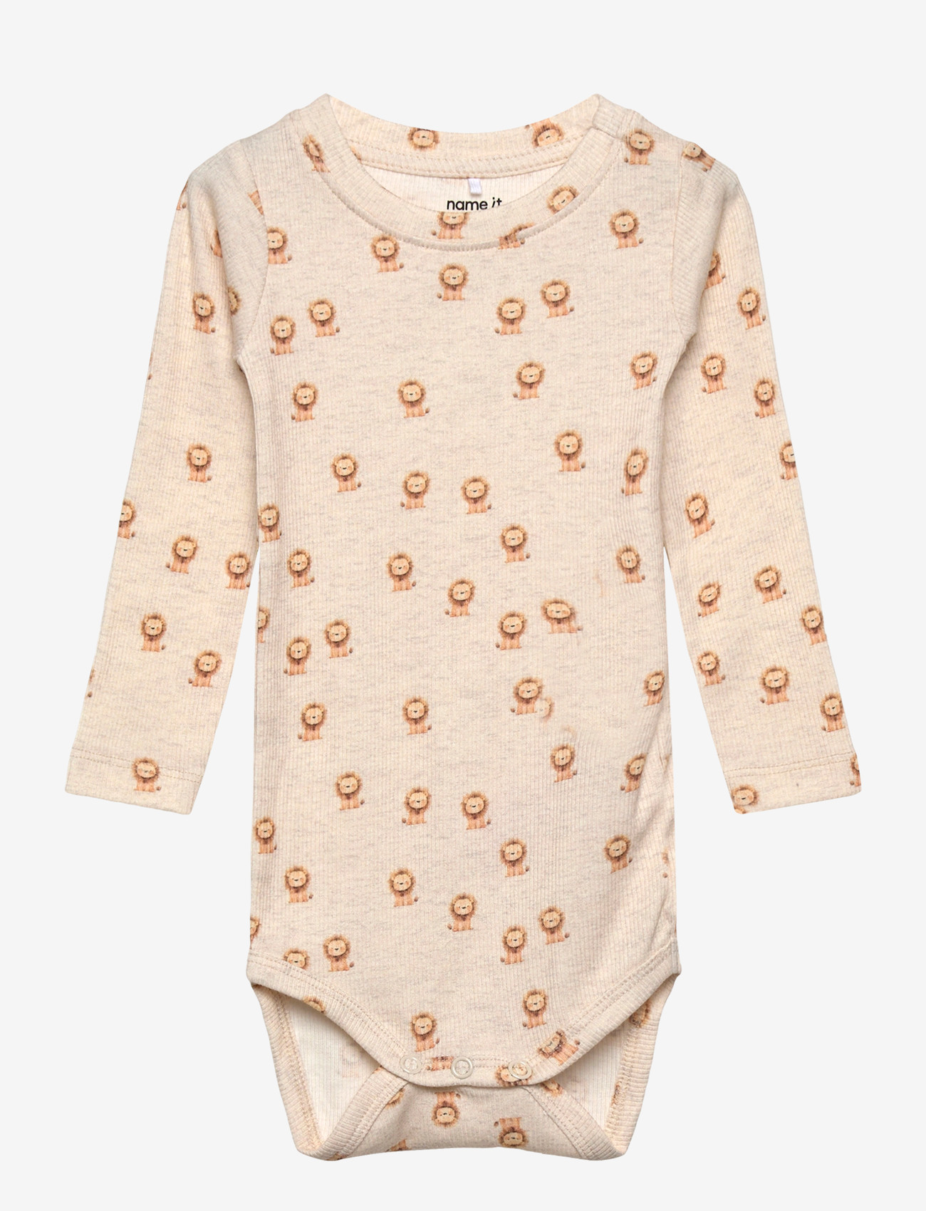 name it - NBMHOBIT LS BODY BOX - langærmede bodyer - peyote melange - 0