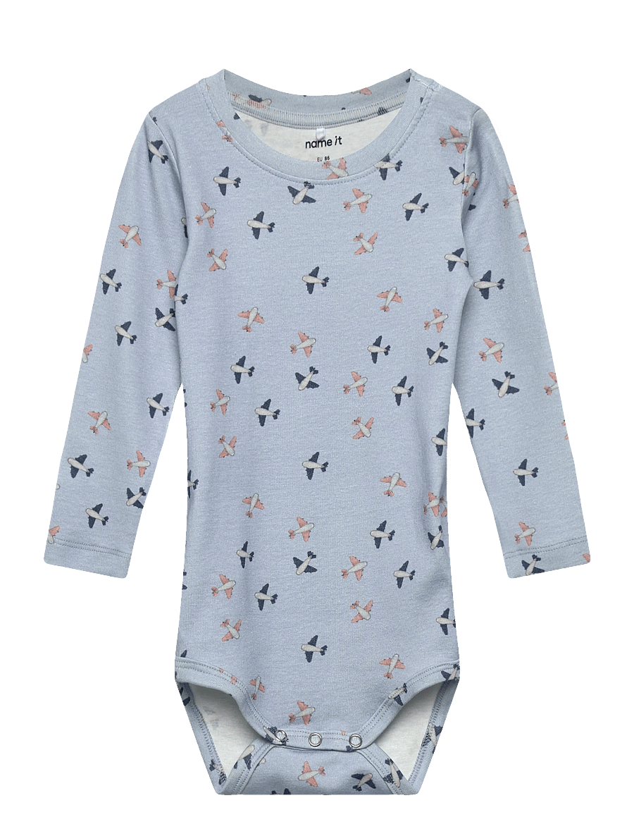 name it - NBMHOP LS BODY - langärmelig - blue fog - 0