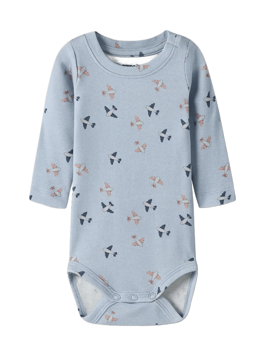 name it - NBMHOP LS BODY - langärmelig - blue fog - 2