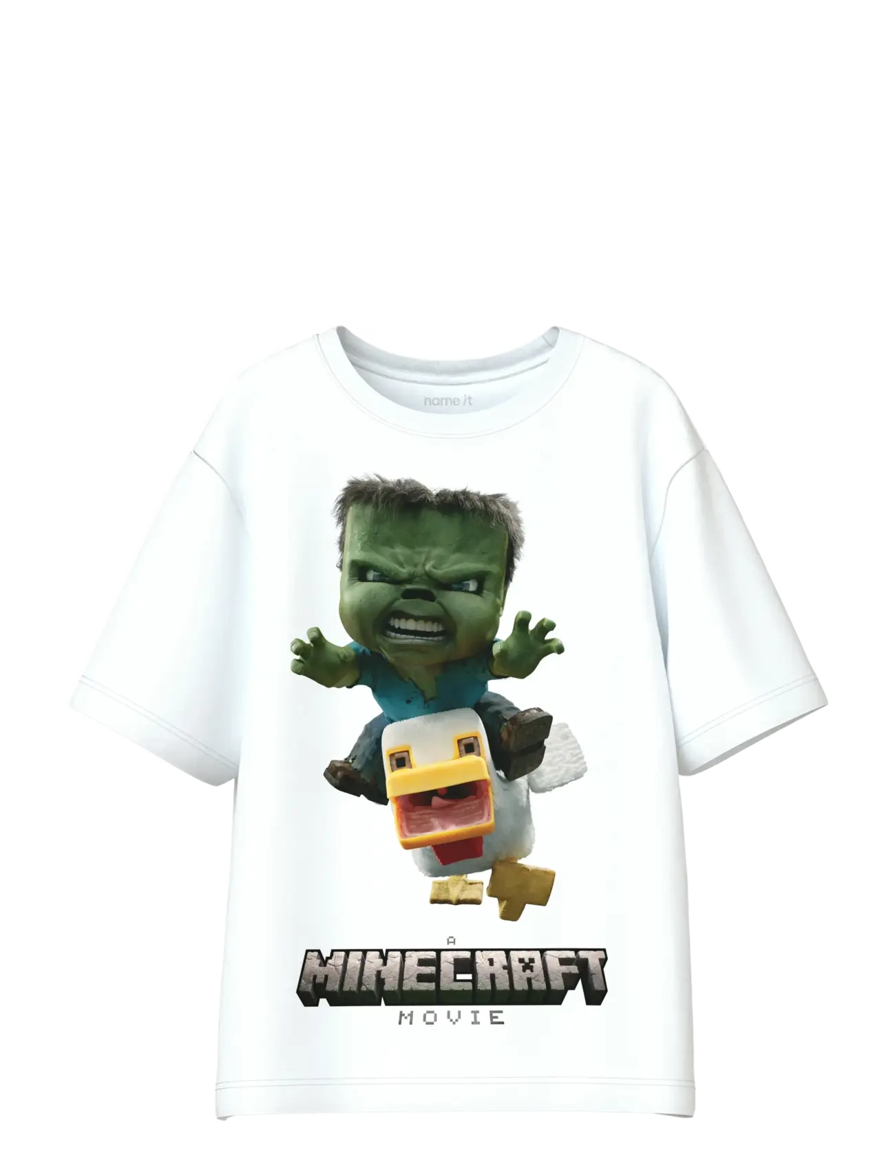 NAME IT Nkmnif Minecraft Ss Nreg Oberteil Lnoos Bfu Weiß - 116 - Kinder