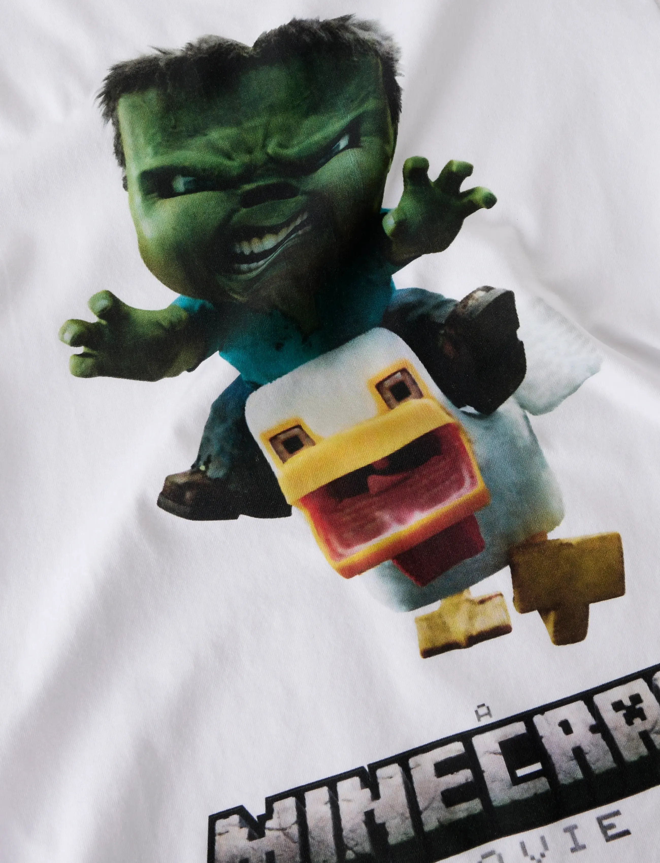 name it - NKMNIF MINECRAFT SS NREG TOP LNOOS BFU - kurzärmelige - bright white - 3