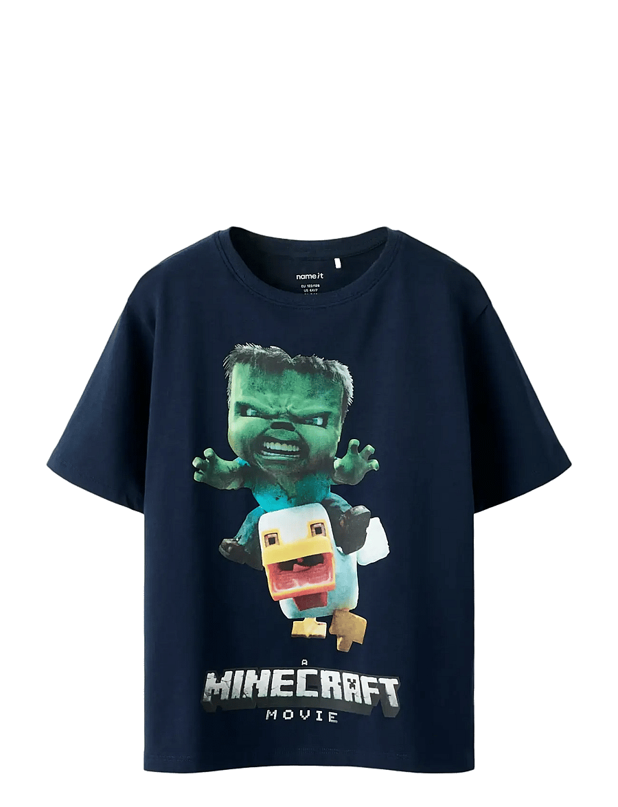 name it - NKMNIF MINECRAFT SS NREG TOP LNOOS BFU - t-shirts à manches courtes - navy blazer - 1