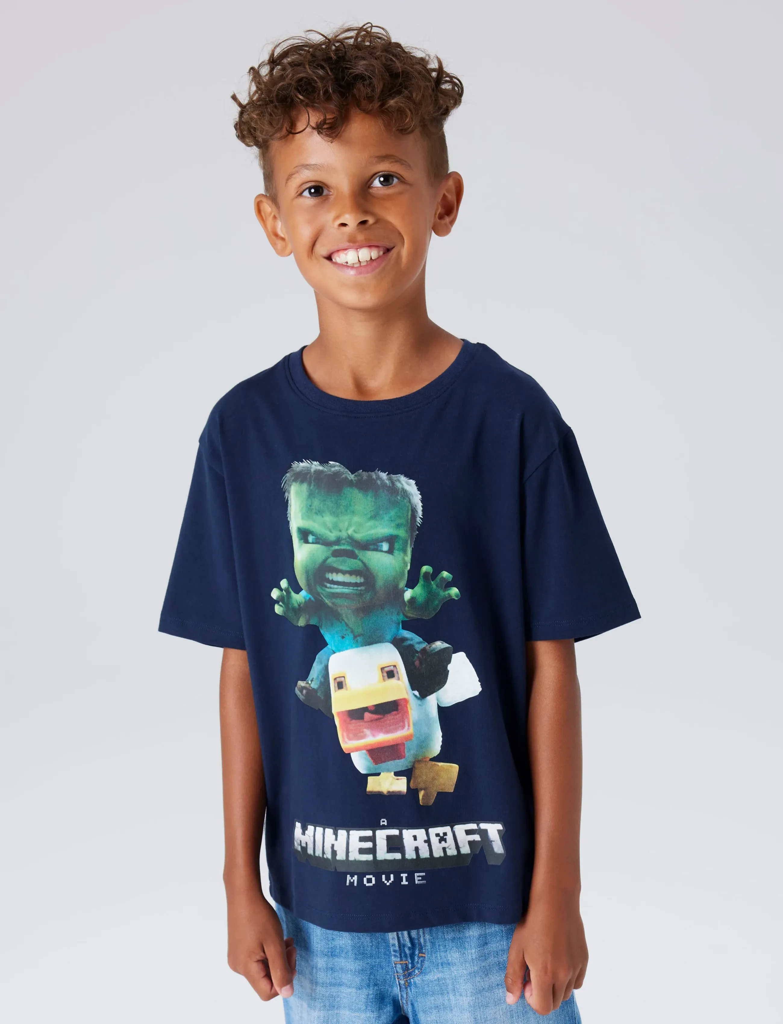 name it NKMNIF MINECRAFT SS NREG TOP LNOOS BFU - Kortærmede T-shirts - NAVY BLAZER / navy
