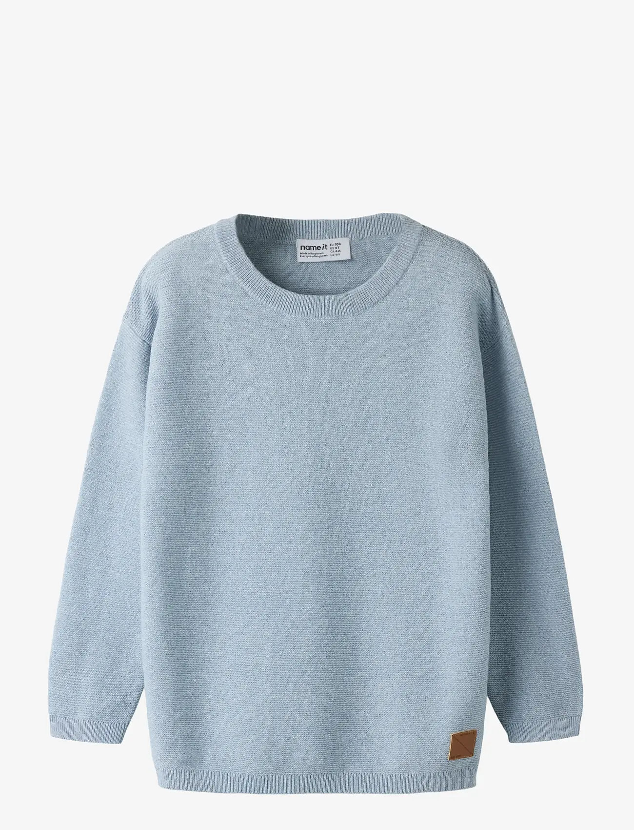 name it - NMMHAYES LS LOOSE KNIT - trøjer - blue fog - 0