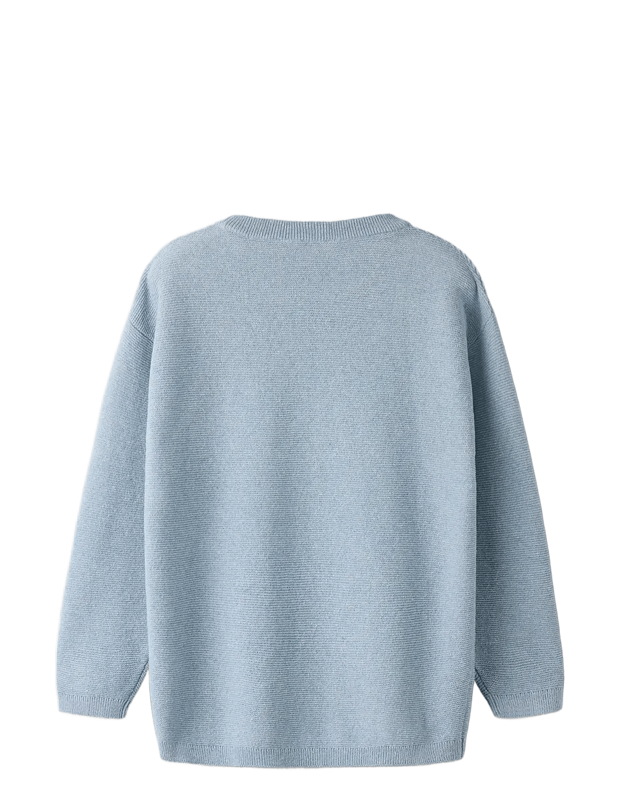 name it - NMMHAYES LS LOOSE KNIT - trøjer - blue fog - 1