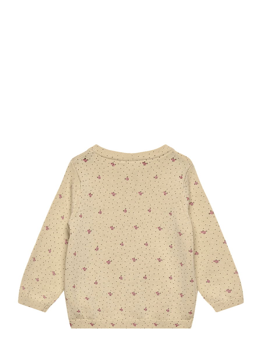 name it - NBFHIDE LS KNIT CARD - koftor - almond milk - 1