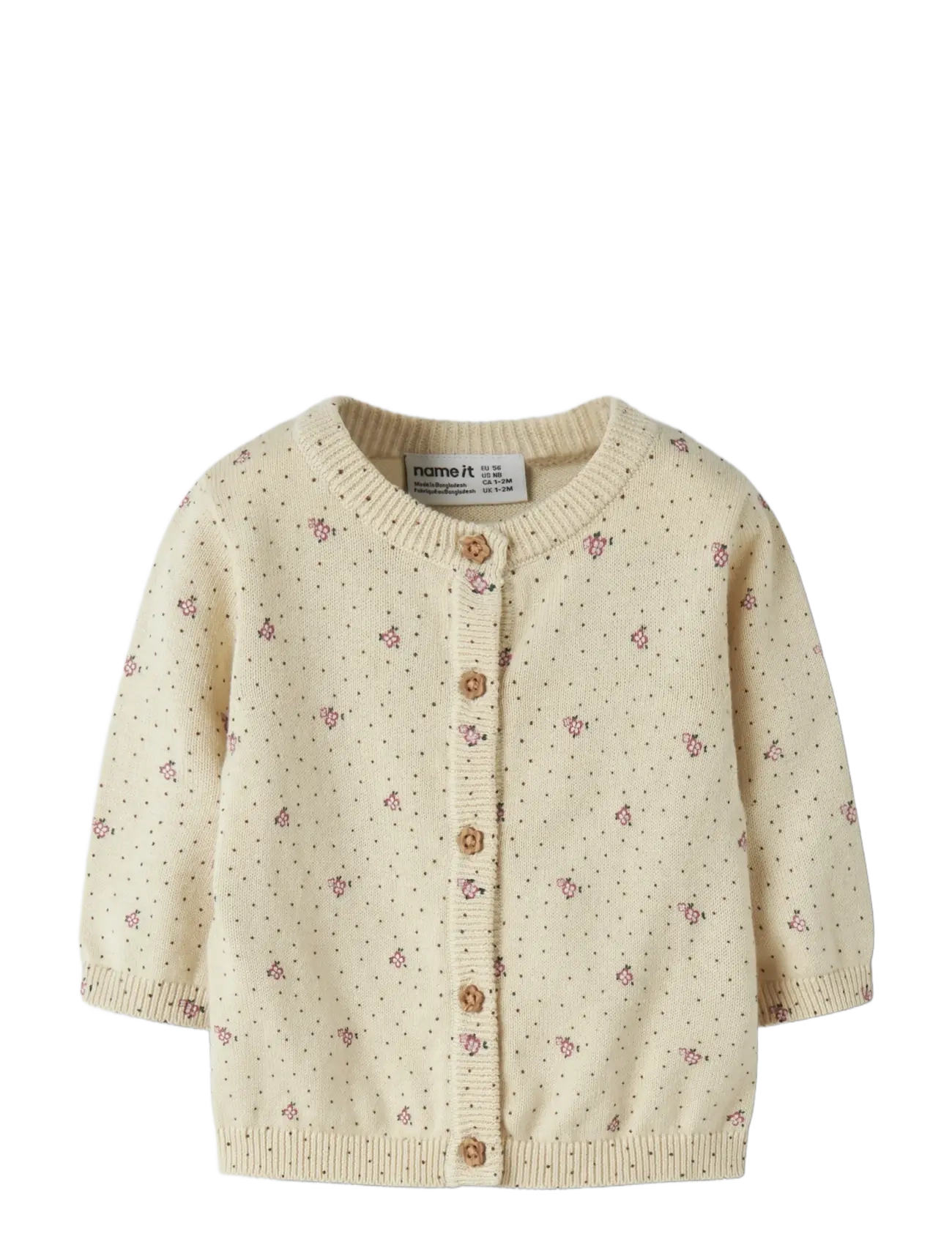name it - NBFHIDE LS KNIT CARD - kardiganid - almond milk - 2
