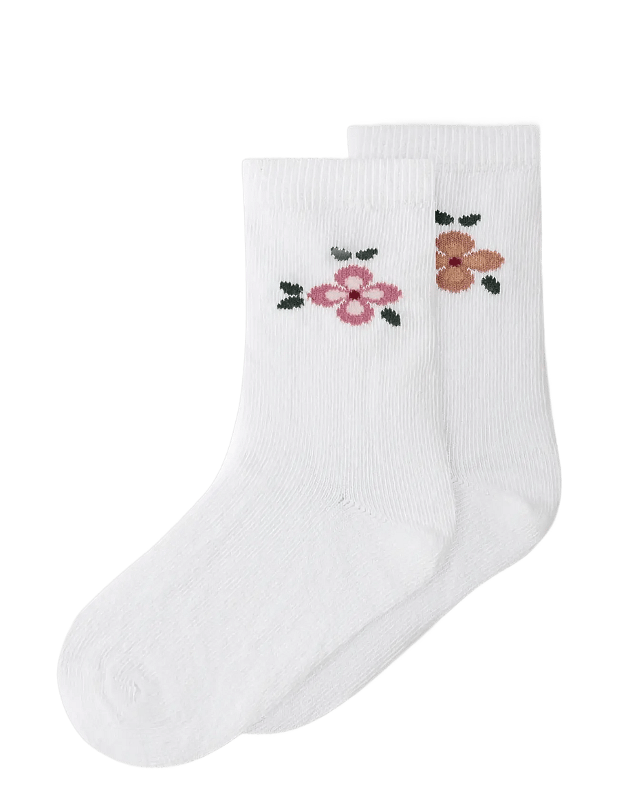 name it - NMFHOLLIE 2P SOCK - sokid - bright white - 1